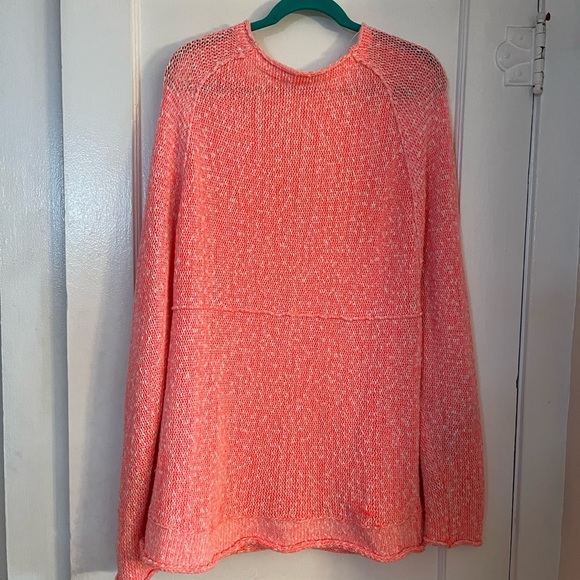 Free People Bright Pink V-neck Sweater - Picture 2 of 3